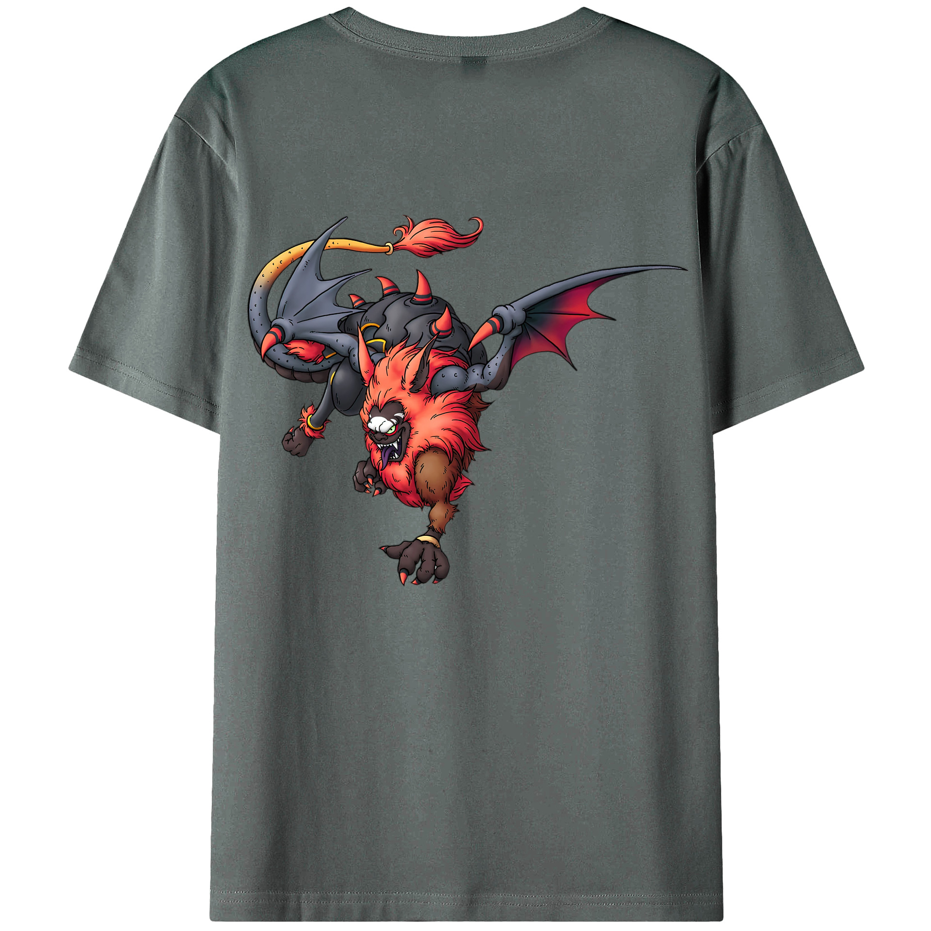 （画像用） ドラゴンクエスト Doragon Kuesuto Dragon Quest 綿100％ メンズ半袖Tシャツ（バックプリント） 通気性